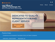 Tablet Screenshot of hambergerlaw.com